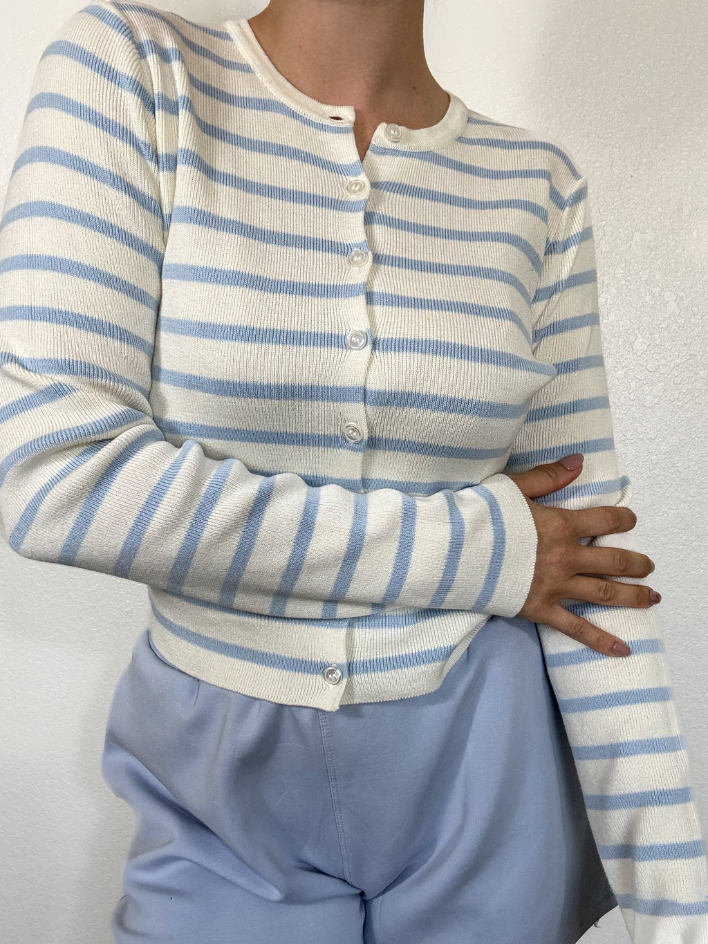 Baylee Striped Button Up Cardigan