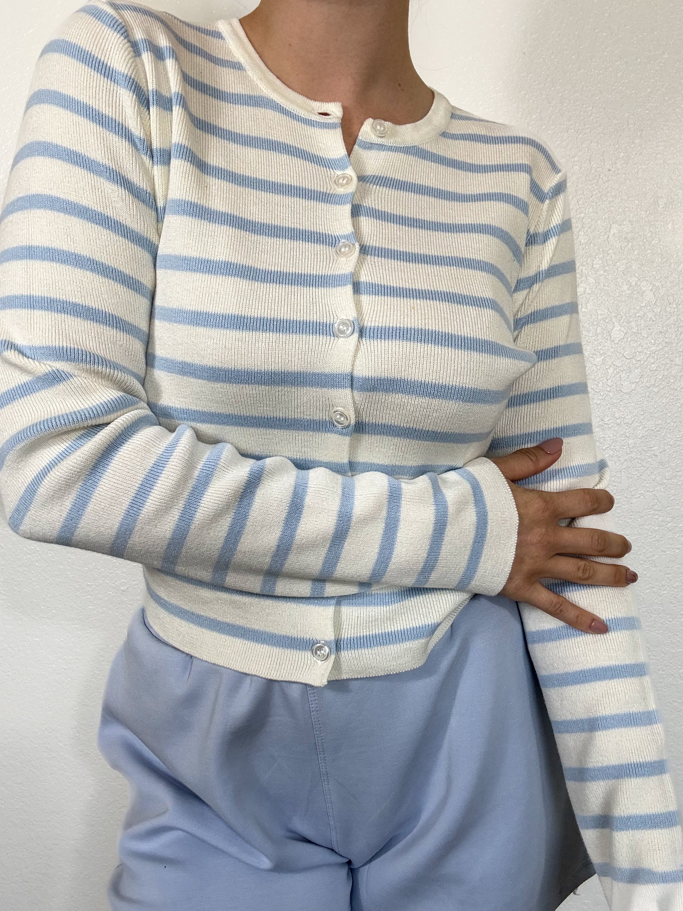 Baylee Striped Button Up Cardigan