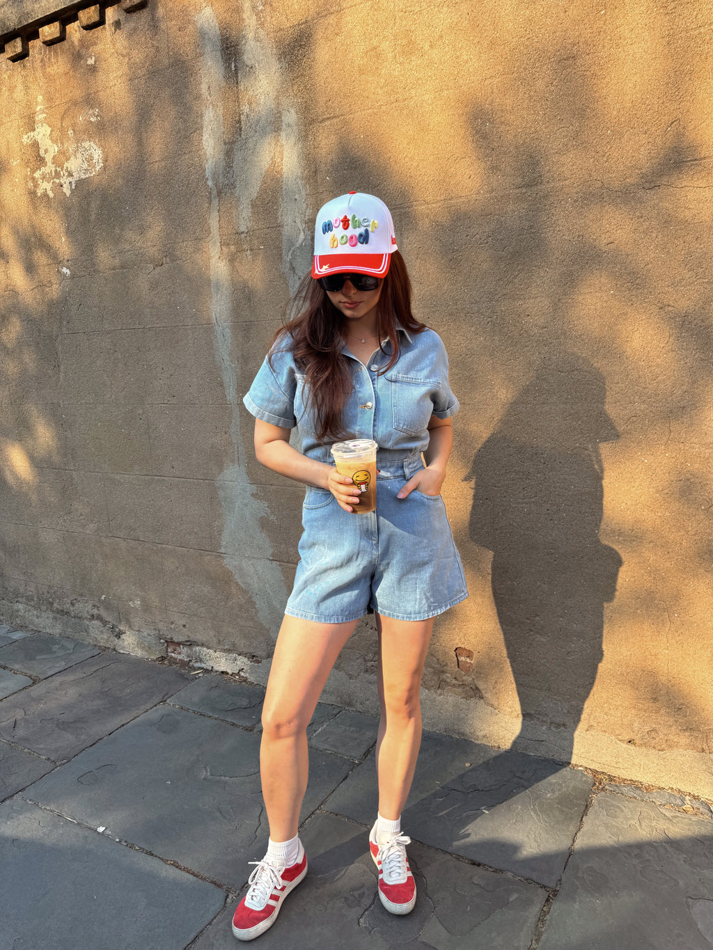 Lexi Button Down Denim Shirt Romper